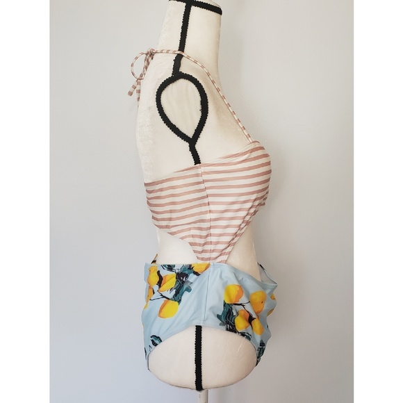 DOROTHY ORANGE AND STRIPE ONE PIECE SWIMSUIT - Picture 7 of 8